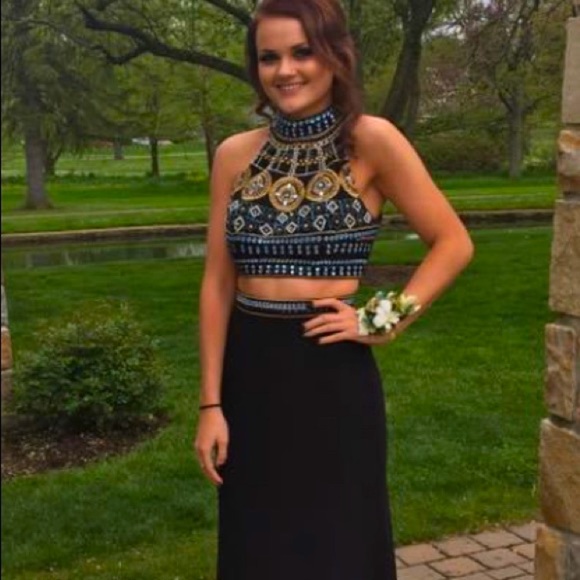 Sherri Hill 2 Piece Prom Dress - Picture 5 of 8